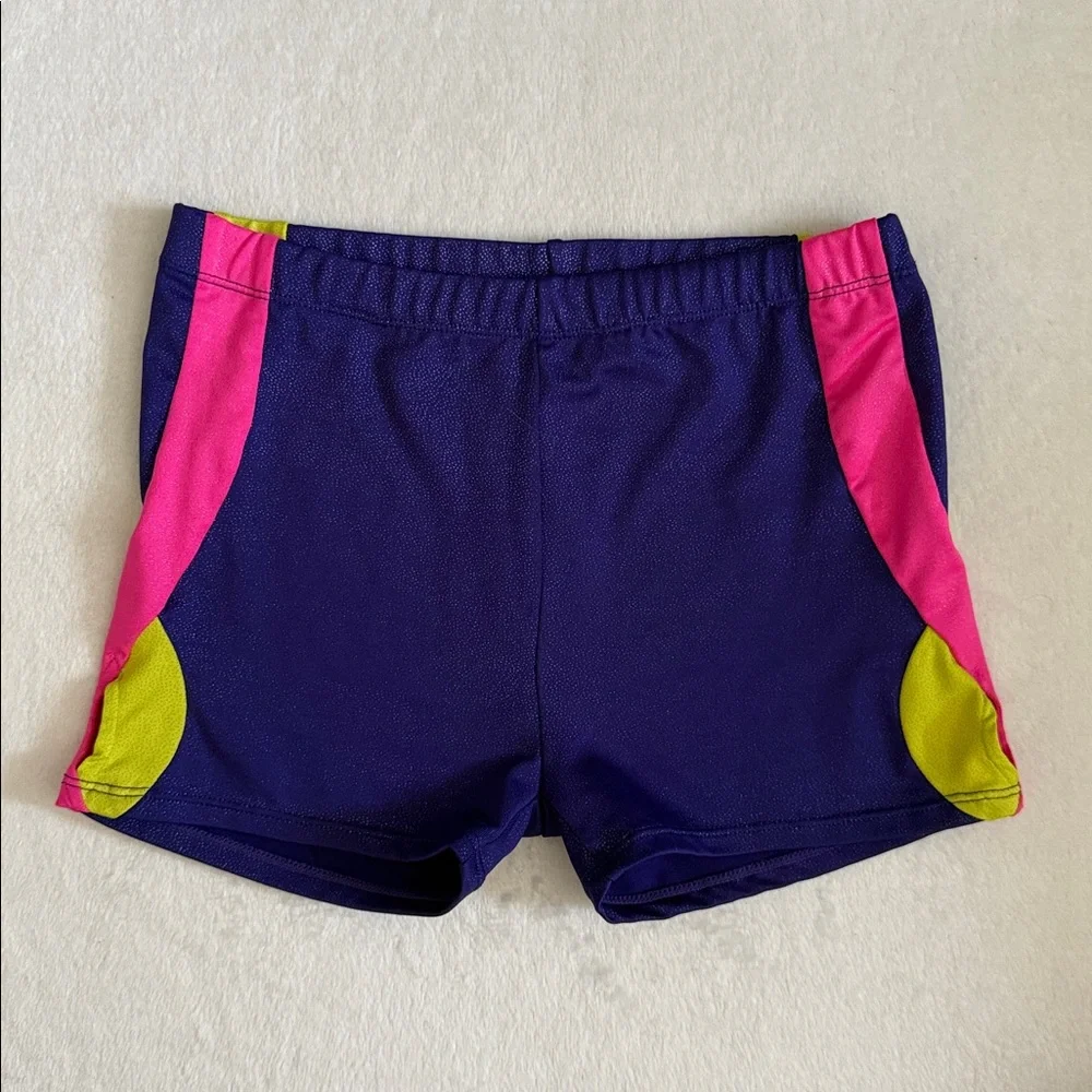 {Danskin} Freestyle | Shimmer Gymnastics Leo Shorts Bright Pink (L 10/12)